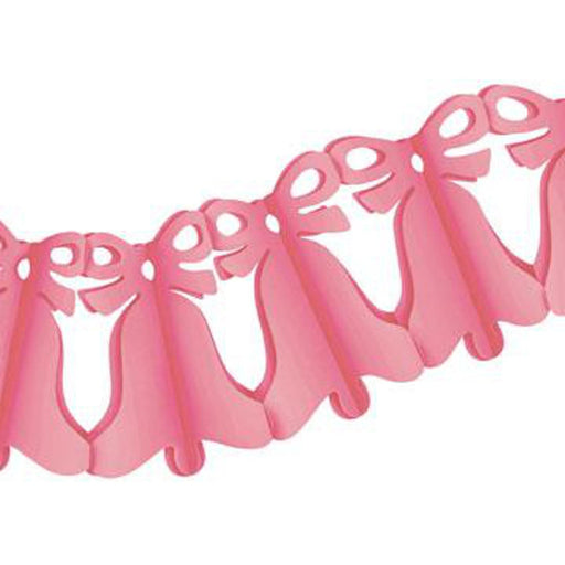 "Dusty Rose Bell Garland - 12 Feet"