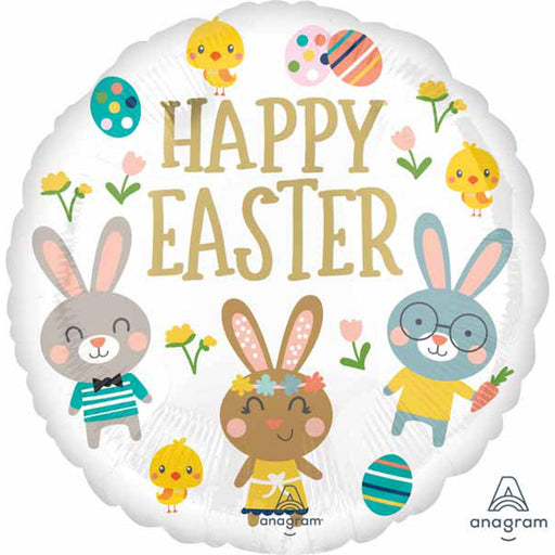 "Easter Garden Party Package: 18" Round Tablecloth, 40 Napkins, And 12 Easter Egg Ornaments"