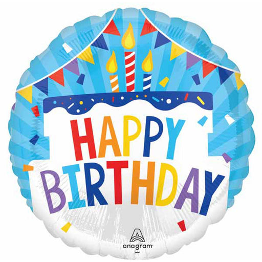 Exquisite 18" Tiered Cake For Any Occasion - Hbd Rnd Hx S40 Pkg