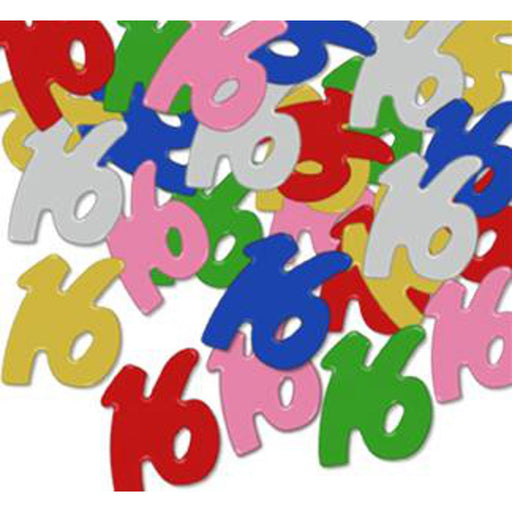 Fanci-Fetti "16" Multi Confetti (1/2 Oz/Pkg)