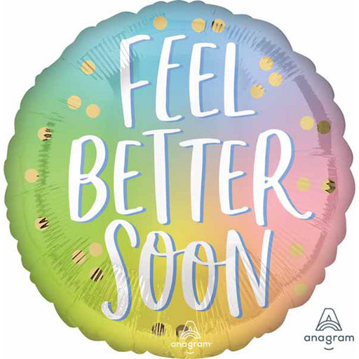 Feel Better Ombre 18" Round Foil Balloon (5/Pk)