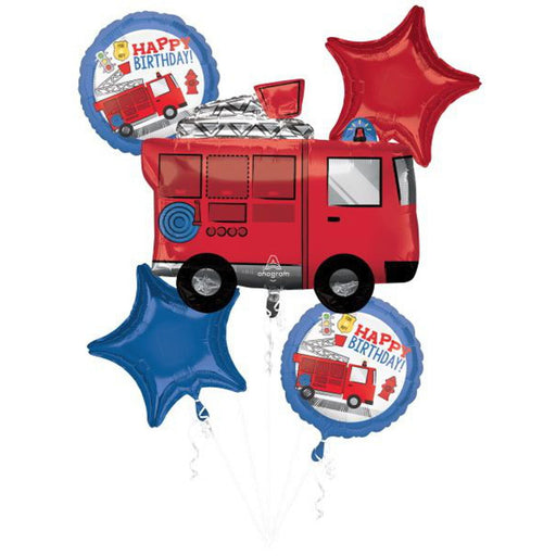 First Responders Birthday Bouquet With Balloons And Teddy Bear