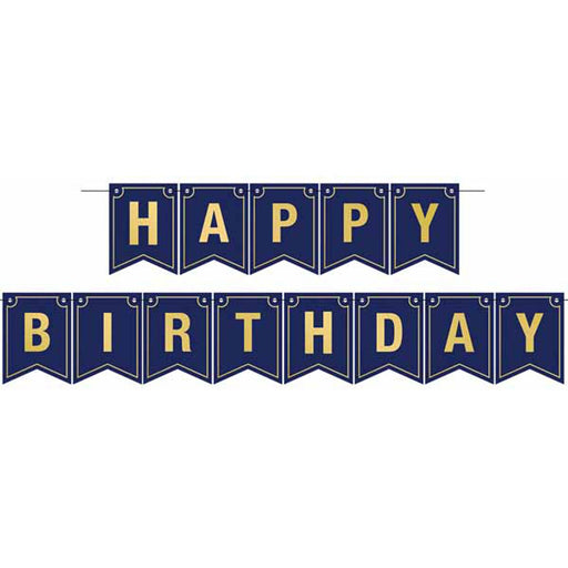 Shimmering Foil Happy Birthday Streamer: Festive Party Accent (1/PK)