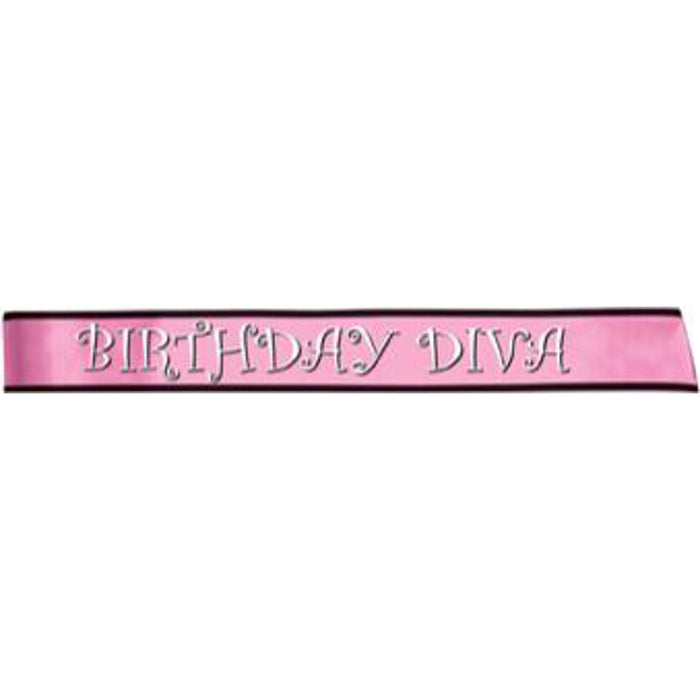 Diva Vibes Birthday Diva Satin Sash (1/Pk)