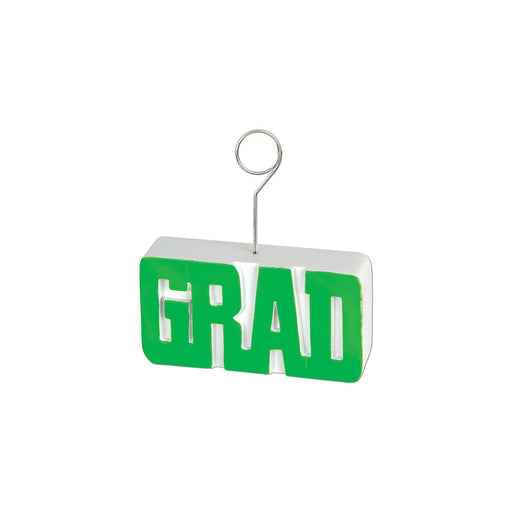 Green Grad Photo/Balloon Holder (6 Oz)