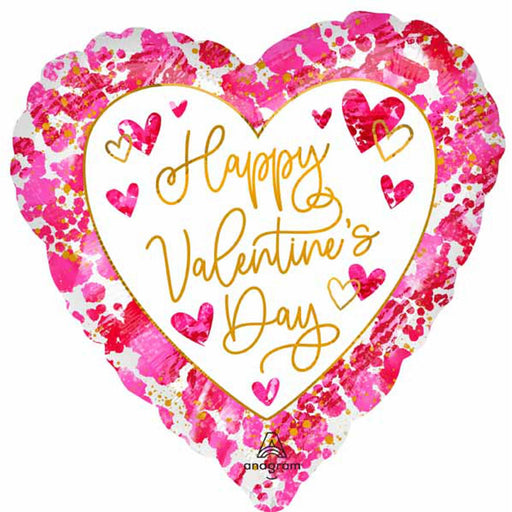 Heartful 18" Heart Balloon Kit With Hexagonal Box And S40 Helium Tank