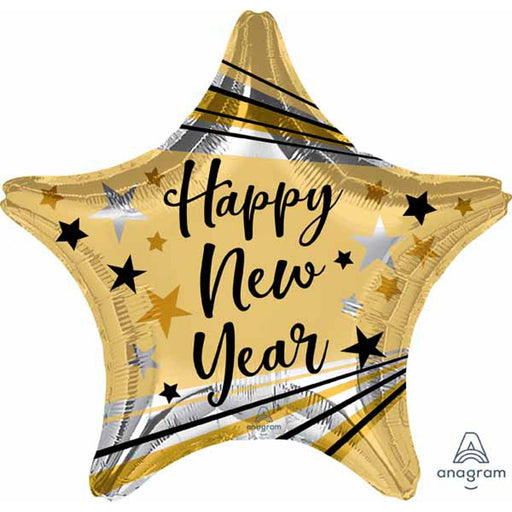 Hny Bursts & Stars Balloon - 19" Str Xl S40 Pkg