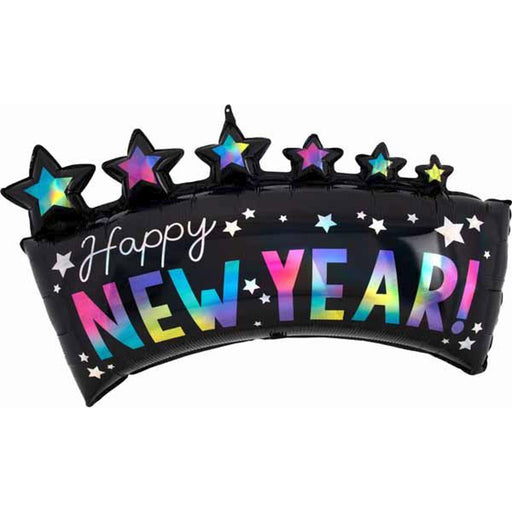 "Hny Star Banner - 34" Holo Shape P40 Pkg"