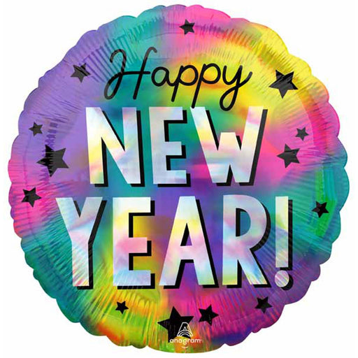 "Hny Stars Holo Rnd Balloon & 55 Star Balloons Pkg"