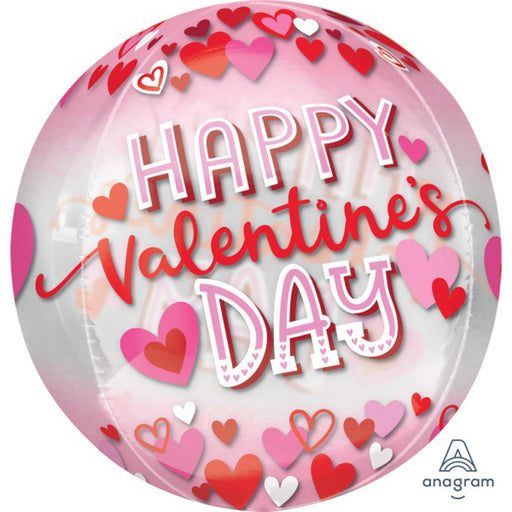 Hvd Heart Orbz Xl Balloon & G20 Package (Pink & Red, 16")