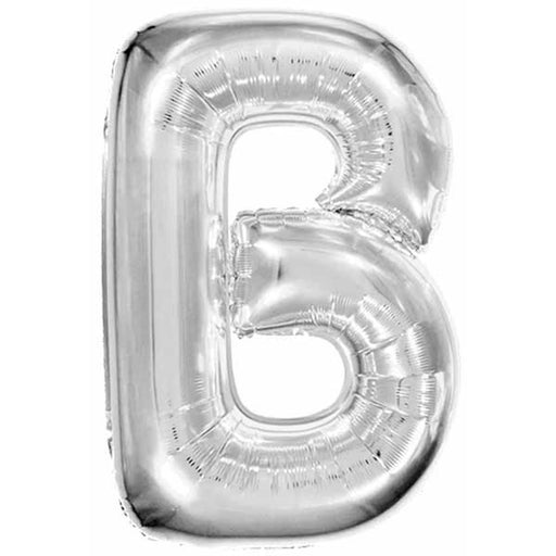 "Letter B Silver Foil Balloon - 34 Inch"
