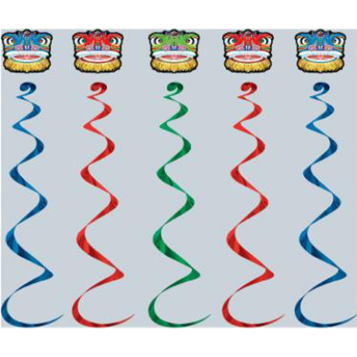 Magical Dragon Whirls (5/Pack) For Party Decorations