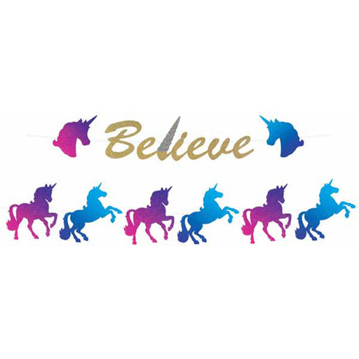 Magical Unicorn Streamer Set - Letter W 12' Ribbon