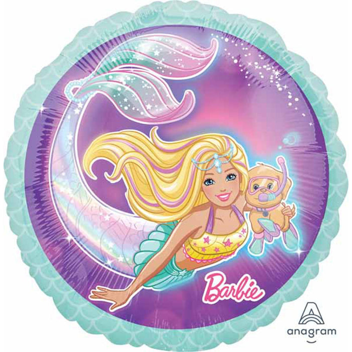 Mermaid Barbie 18-Inch Toy With Round Hexagon Box