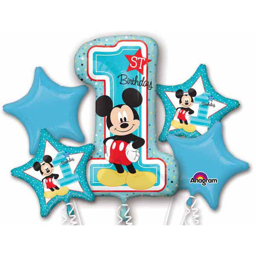Mickey 1st Birthday Balloon Bouquet P75 (1/Pk)