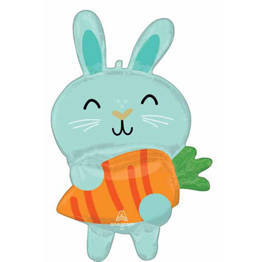 "Minty Bunny And Carrot Balloon Set - 34" Shape"