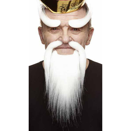 Moustache, Beard & Eyebrows - White