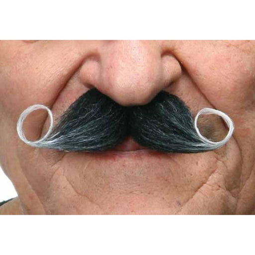 Hook Moustache - Black & Grey