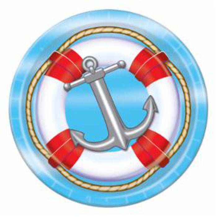 Nautical Plates 7" (8/Pkg) - Perfect For Your Seafaring Party!
