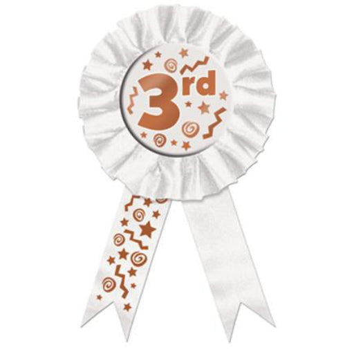 Number Rosette #3 Award Ribbon (1/Pkg)