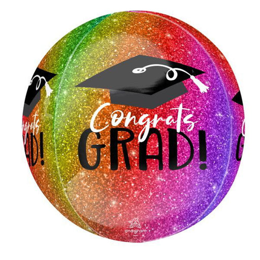 "Ombre Sparkle Graduation Orbz Xl Balloon Package"