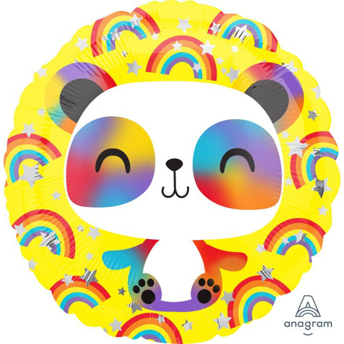 Panda Rainbows Round Balloon Set - Pack Of 40 (18" Height)