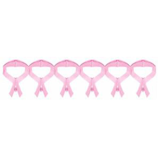 Pink Ribbon Garland - 9" X 12'