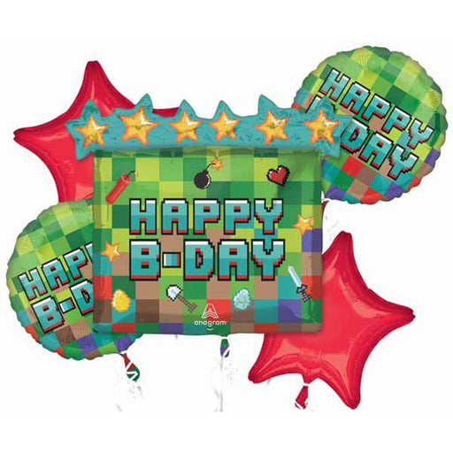 Pixelated Video Game Balloon Bouquet