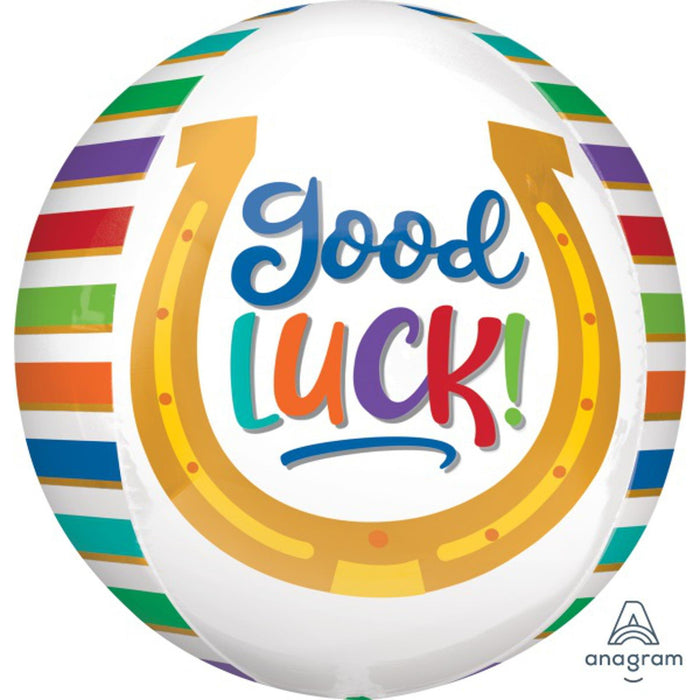 Rainbow Striped Good Luck Orbz Balloon - G20 Package