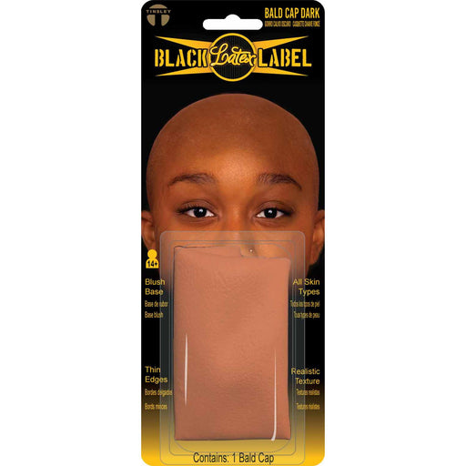 "Realistic Dark Brown Bald Cap For Costumes And Cosplay"
