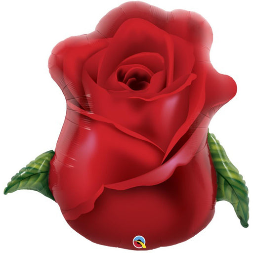 Red Rose Bud 33" Foil Balloon.