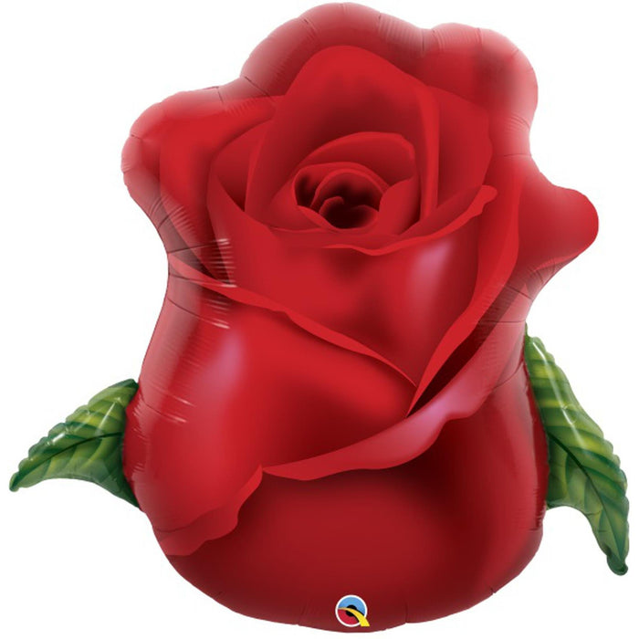 Red Rose Bud 33" Foil Balloon.