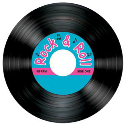 Rock & Roll Vinyl Coasters (Set Of 8, 3.5")