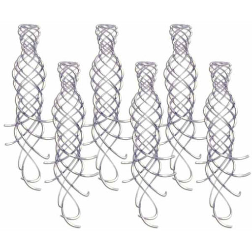 Shimmering Silver Whirls - Pack Of 6 (20'')