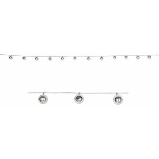 "Shiny Disco Ball Garland - 12 Balls"