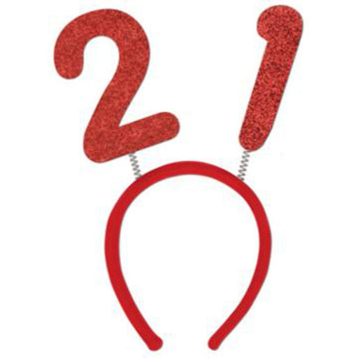Sparkling 21" Glittered Bopper Add Glamour to Your Celebration (3/Pk)
