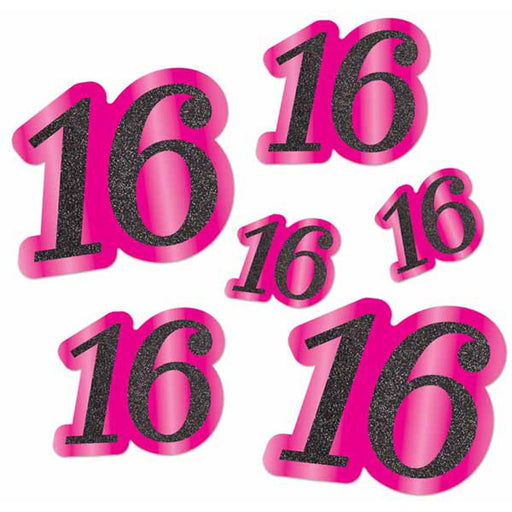 Sparkling Glittered Foil 16 Cutouts: Stylish Party Accents (6/Pk)