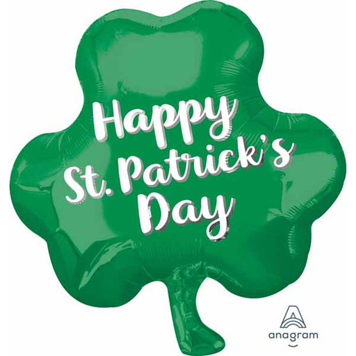 St Patty Dy Shamrock Foil Balloon - 18" Flat Shape S30.