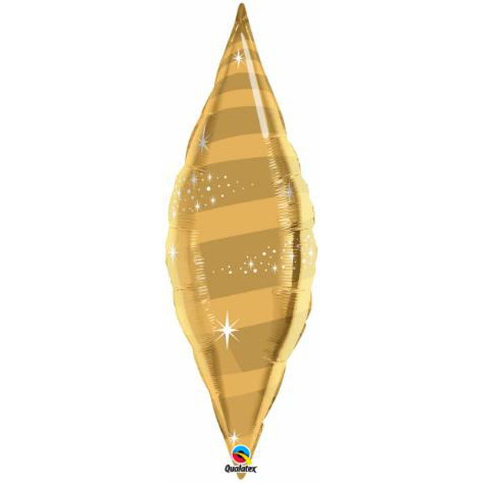 "Taper Swirl Gold 38" Decorative Sculpture"