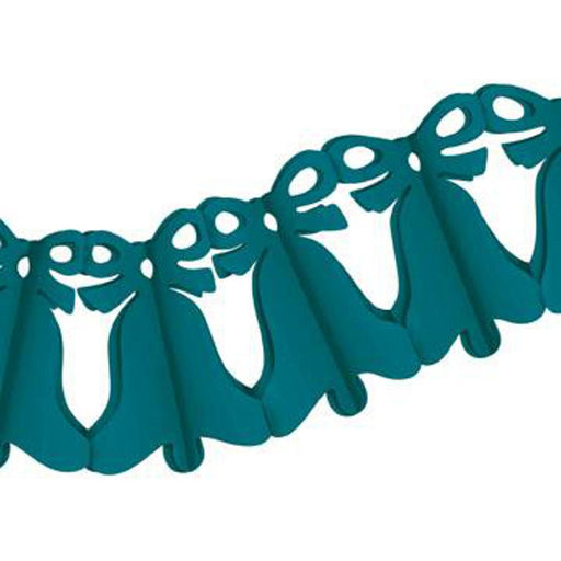 Teal Bell Garland - 12 Ft.