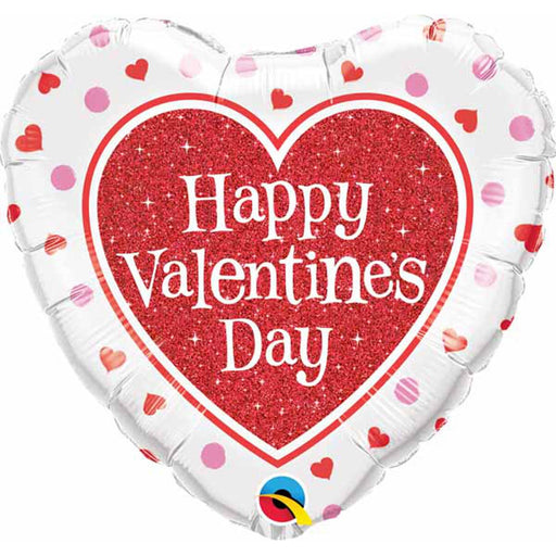 "Valentine'S Glittery Red Heart Package - 18 Inches"