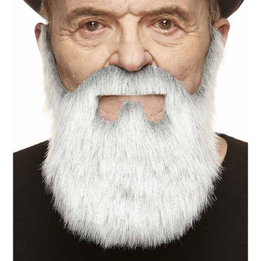 Moustache & Beard Accessory - White/Grey