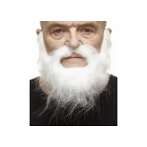 White Synthetic Moustache & Beard