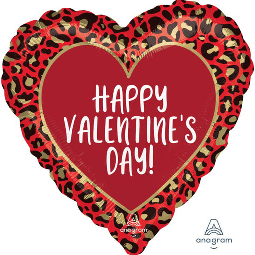 Hvd Animal Print Balloon 18" - Hrt Hx S40 Pkg