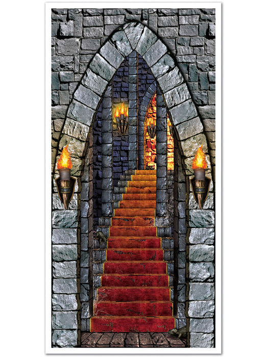 Spooky Castle Entrance Halloween Door Cover - 30in. x 5ft