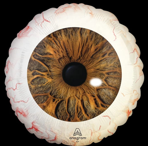 17" Creepy Brown & Blue Eyeballs Round Shape Foil Balloon