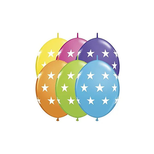 Qualatex QuickLink 12" Big Stars Tropical Assortment Balloons (50/Pk)