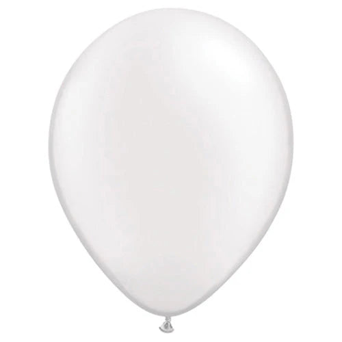 Qualatex Pearl White 16″ Latex Balloons (50/Pk)