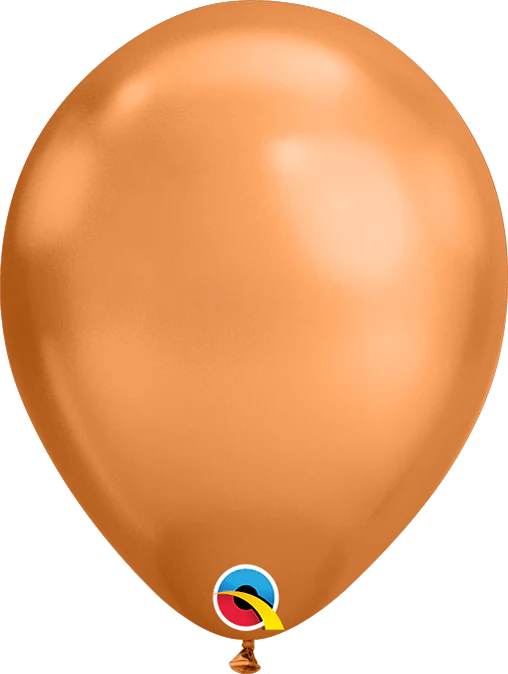Qualatex Chrome Copper 7" Latex Balloons (100/Pk)