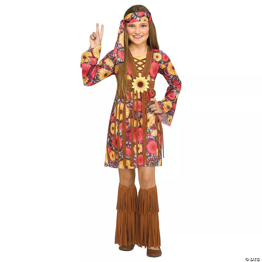 Kid's Flower Power Hippie Costume Small (4-6) (1/Pk)